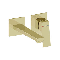Artema Minimax Square A4359274 Ankastre Lavabo Bataryası Kısa, Soft Altın