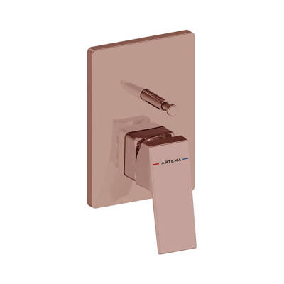 Artema Minimax Square A4373229 Ankastre Banyo Bataryası, Soft Bakır - 1