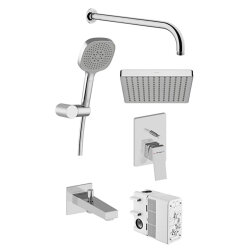 Artema Minimax Square A49325 Ankastre Banyo Seti, Krom