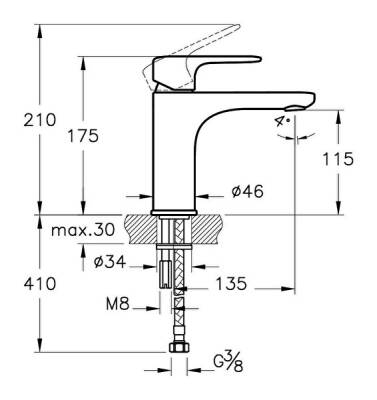 Artema Root Round Lavabo Bataryası A42706 Yüksek - Krom - 5