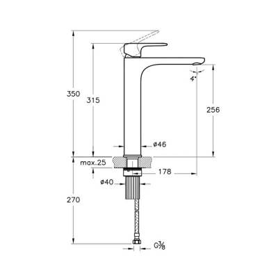 Artema Root Round Lavabo Bataryası A4270734 Çanak - Fırçalı Nikel - 2