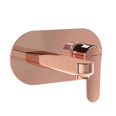 Artema Root Round A4272129 Ankastre Lavabo Bataryası, Soft Bakır - 1