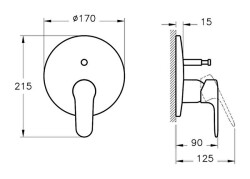 Artema Root Round Ankastre Banyo Bataryası A4272726 Sıva Üstü Grubu - Bakır - 2