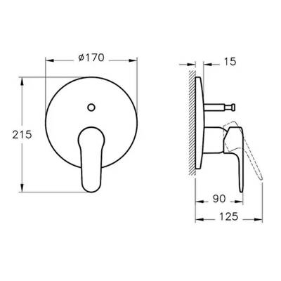 Artema Root Round A4272774 Ankastre Banyo Bataryası, Soft Altın, Sıva Üstü - 2