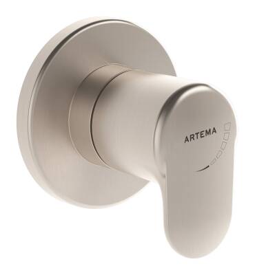 Artema Root Round Ankastre Stop Valf A4273034 Sıva Üstü Grubu - Fırçalı Nikel - 1
