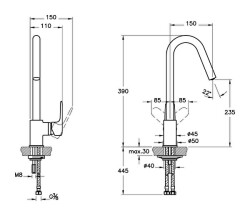 Artema Root Round Eviye Bataryası A4274234 Fırçalı Nikel - 2