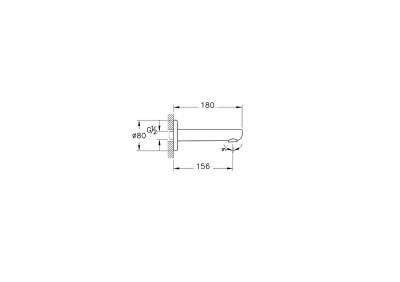 Artema Root Round Çıkış Ucu A43111, Krom - 2