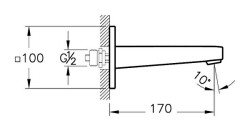 Artema Root Square Çıkış Ucu A42739 Krom - 2