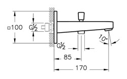 Artema Root Square Çıkış Ucu A42740 El Duşu Çıkışlı - Krom - 4