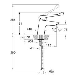 Artema Solid S Lavabo Bataryası A42484 Özel İhtiyaçlar İçin - Krom - 3