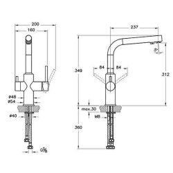 Artema Split Dual Flow Eviye Bataryası A42144 Krom - 2