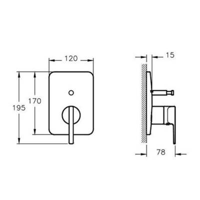 VitrA Suit Ankastre Elduşlu Banyo/Duş Seti,6 Parça, Krom (A42286, A42490, A45652, A41949, A45708, A45679) - 2