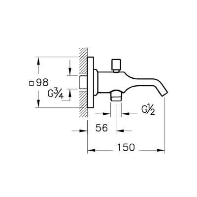 Artema Suit U A4249026 El Duşlu Çıkış Ucu - Bakır - 2