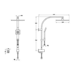 Artema System Rain LS30 A45611 Duş Kolonu - 2