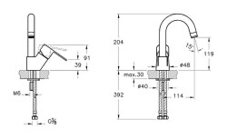 Artema Win S Lavabo Bataryası A42584 Döner Borulu - Krom - 2