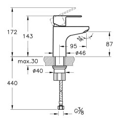 Artema Win S Lavabo Bataryası A41177 Krom - 3