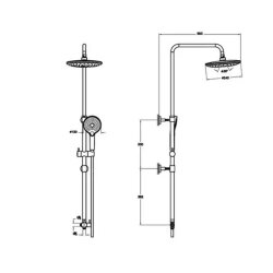 VitrA Bliss 3F Duş Sistemi-Krom A45788 - 2