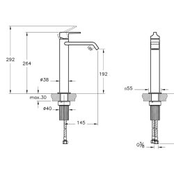 VitrA Çanak Lavabo Bataryası Üstten Kumandalı Suit Soft Altın A4281474 - 2