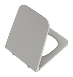 VitrA Equal Klozet kapağı 119-076-009 Slim - duroplast - üstten sıkmalı - yavaş kapanır - metal menteşeli - mat taş gri - 1