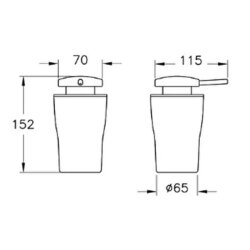 VitrA Eternity Sıvı sabunluk (siyah-siyah) A4432039 - 2