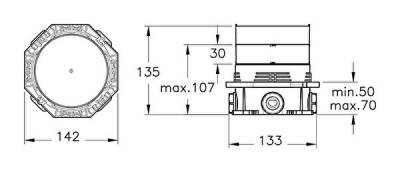 VitrA V-Box A42806 Sıva Altı Grubu - Krom - 2