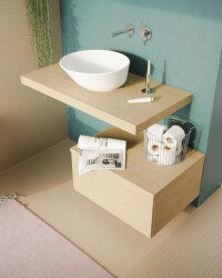 VitrA Geo Çanak lavabo 7421B003-0016 Yuvarlak - kompakt - 40x38 cm - armatür deliksiz - su taşma deliksiz - beyaz - 3