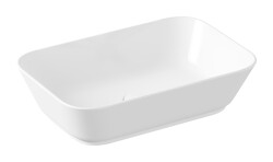 VitrA Geo Çanak lavabo 7425B003-0016 Dikdörtgen - 60x39 cm - armatür deliksiz - su taşma deliksiz - beyaz 