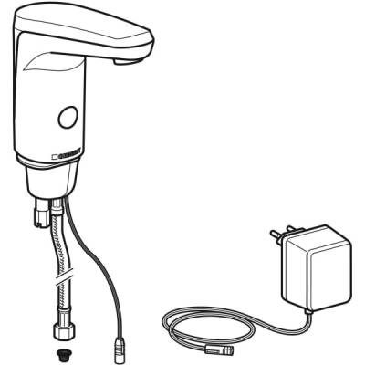 Geberit 116.133.21.1 Type 80 Fotoselli Lavabo Bataryası Tek Su Girişli, Krom, Elektrikli - 3