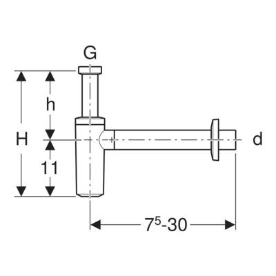 Geberit 151.034.11.1 Lavabo Sifonu L Tipi Beyaz - 2