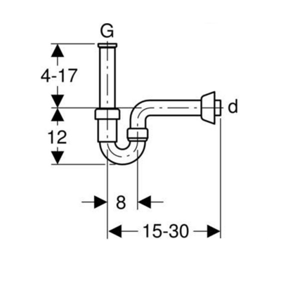 Geberit 151.100.11.1 Lavabo Sifonu U Tipi Beyaz - 2