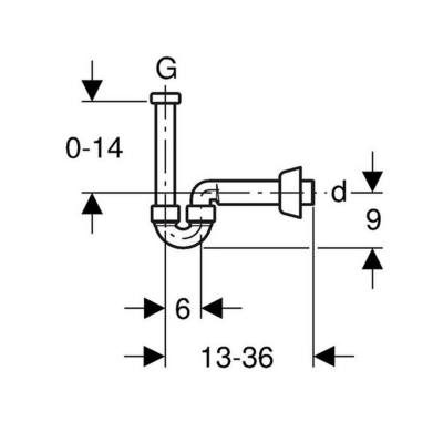 Geberit 151.105.21.1 Lavabo Sifonu U Tipi Parlak-Krom - 2