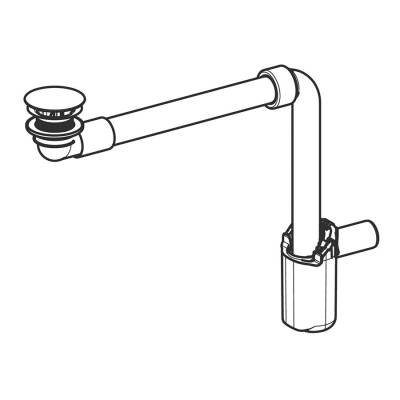 Geberit 152.084.21.1 Lavabo Sifonu Yer Tasarrufu 1/4 - Süzgeç ve Kapaklı - 3