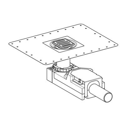 Geberit 154.052.00.1 Yer Süzgeci Sifon Seti (Minimum 65 mm yükseklik) - 4