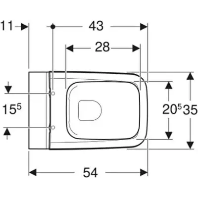 Geberit 501.671.00.1 iCon Square Rimfree Asma Klozet ve Klozet Kapağı Takımı - 4
