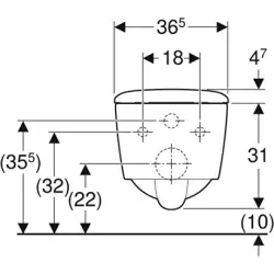 Geberit 501.671.00.1 iCon Square Rimfree Asma Klozet ve Klozet Kapağı Takımı - 5