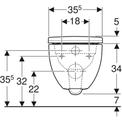 Geberit Acanto Rimfree Alpha10 Soft Asma Klozet Seti - Beyaz - 3