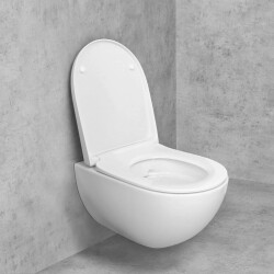 Geberit Acanto Rimfree Alpha10 Soft Asma Klozet Seti - Mat Krom - 16