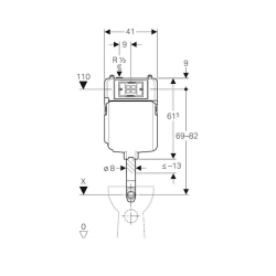 Geberit Alpha 109.175.00.1 Alaturka Gömme Rezervuar - 8cm - 2