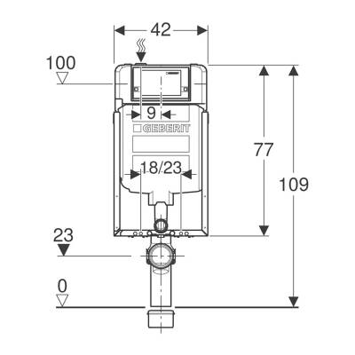 Geberit Alpha 110.174.00.1 Gömme Rezervuar Metal Ayaklı Set - İnce - Kombifix - 2