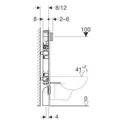 Geberit Alpha 110.174.00.1 Gömme Rezervuar Metal Ayaklı Set - İnce - Kombifix - 3
