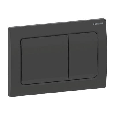 Geberit Alpha30 115.055.14.1 Kumanda Paneli, Çift Basmalı,  Siyah - 1