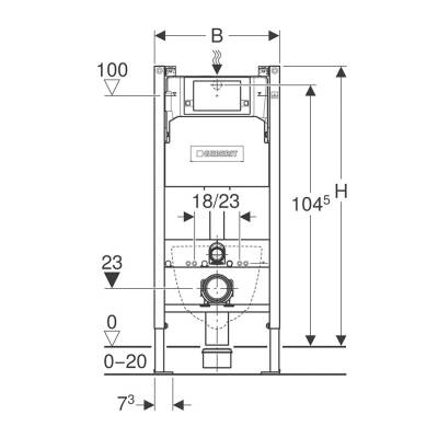 Geberit Alpha Duofix 458.233.00.2 Gömme Rezervuar, 12cm, Alçıpan Uyumlu - 2