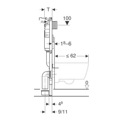 Geberit Alpha Duofix 458.233.00.2 Gömme Rezervuar, 12cm, Alçıpan Uyumlu - 3