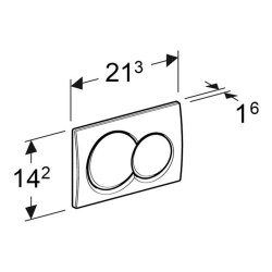 Geberit Alpha01 115.035.11.1 Kumanda Kapağı - Beyaz - 2