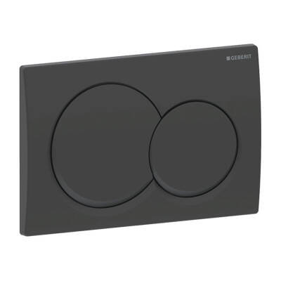 Geberit Alpha01 115.035.14.1 Kumanda Kapağı - Çift Basmalı - Mat Siyah - 1