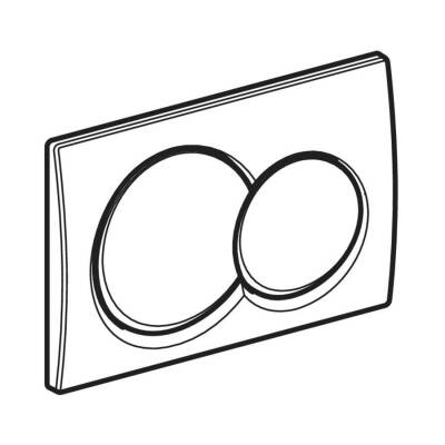 Geberit Alpha01 115.035.14.1 Kumanda Kapağı - Çift Basmalı - Mat Siyah - 3