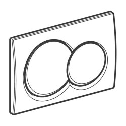 Geberit Alpha01 115.035.46.1 Kumanda Kapağı - Çift Basmalı - Mat Krom - 3