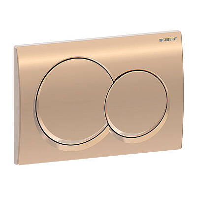 Geberit Alpha01 115.035.QA.1 Kumanda Kapağı - Çift Basmalı - Bronz - 1