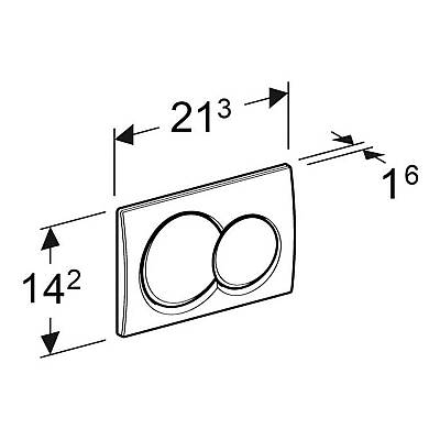 Geberit Alpha01 115.035.QA.1 Kumanda Kapağı - Çift Basmalı - Bronz - 2