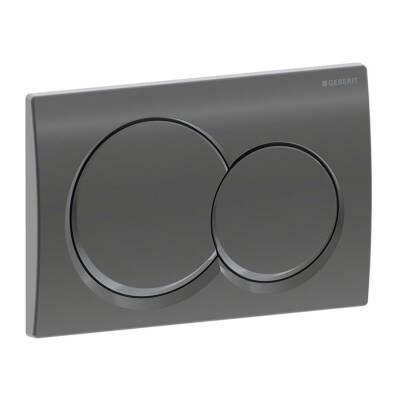Geberit Alpha01 115.035.QC.1 Kumanda Kapağı - Çift Basmalı -Parlak Siyah - 1
